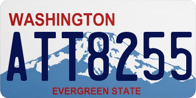 WA license plate ATT8255