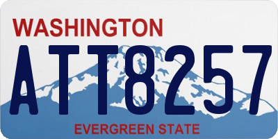 WA license plate ATT8257