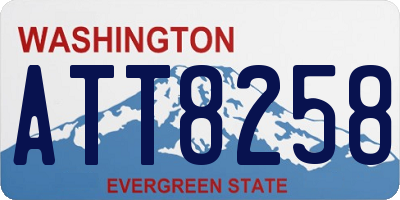 WA license plate ATT8258