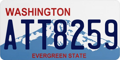 WA license plate ATT8259