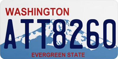 WA license plate ATT8260