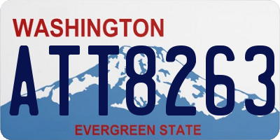 WA license plate ATT8263