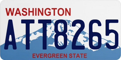 WA license plate ATT8265