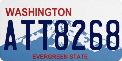 WA license plate ATT8268