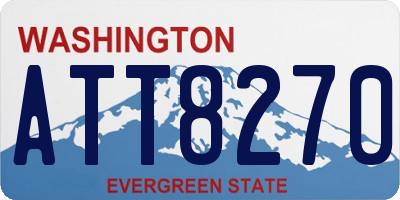 WA license plate ATT8270