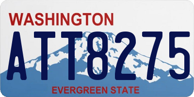 WA license plate ATT8275