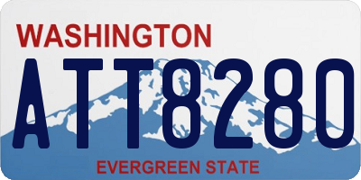 WA license plate ATT8280