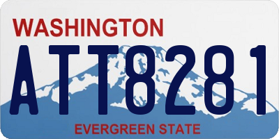 WA license plate ATT8281
