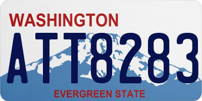 WA license plate ATT8283