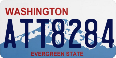 WA license plate ATT8284