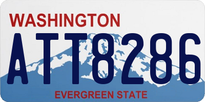 WA license plate ATT8286