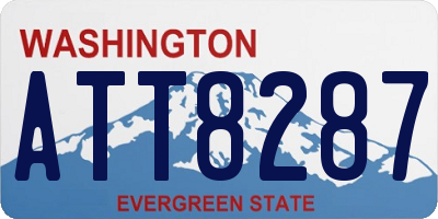 WA license plate ATT8287
