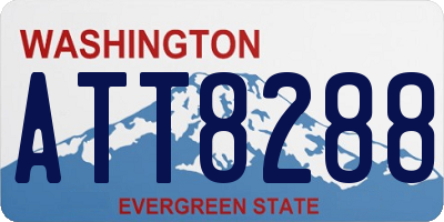 WA license plate ATT8288
