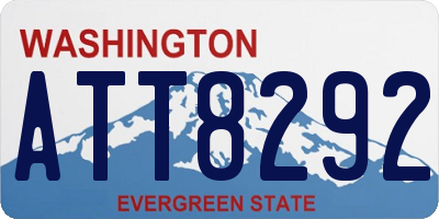 WA license plate ATT8292
