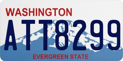 WA license plate ATT8299