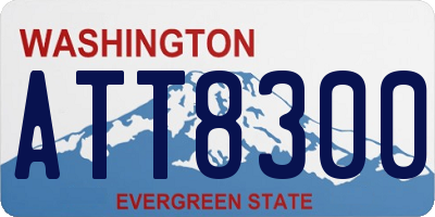 WA license plate ATT8300