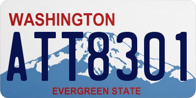 WA license plate ATT8301