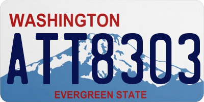 WA license plate ATT8303