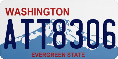 WA license plate ATT8306