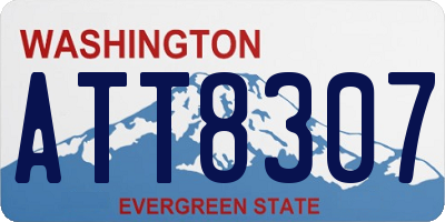 WA license plate ATT8307