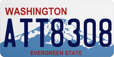 WA license plate ATT8308