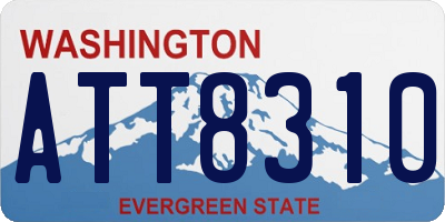 WA license plate ATT8310