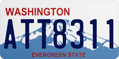 WA license plate ATT8311