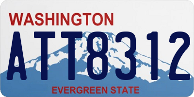 WA license plate ATT8312