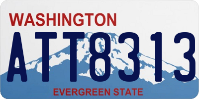 WA license plate ATT8313