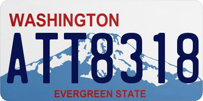 WA license plate ATT8318