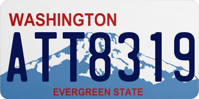 WA license plate ATT8319