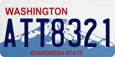 WA license plate ATT8321