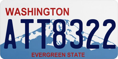 WA license plate ATT8322