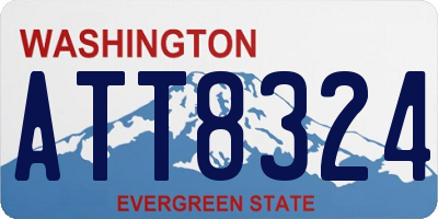 WA license plate ATT8324