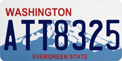 WA license plate ATT8325