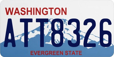 WA license plate ATT8326