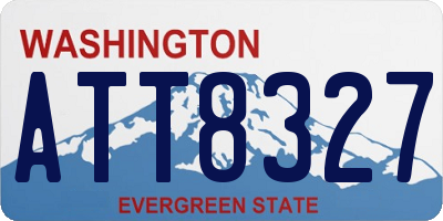 WA license plate ATT8327