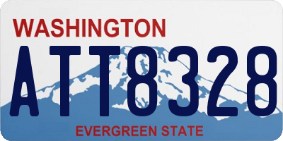 WA license plate ATT8328