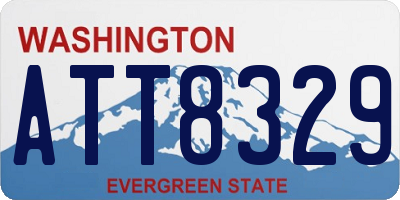 WA license plate ATT8329
