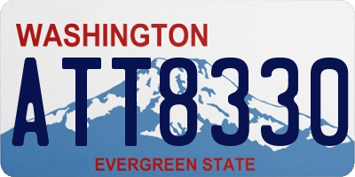WA license plate ATT8330