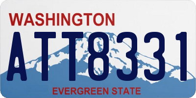 WA license plate ATT8331