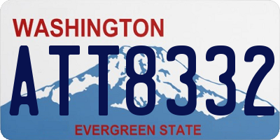 WA license plate ATT8332