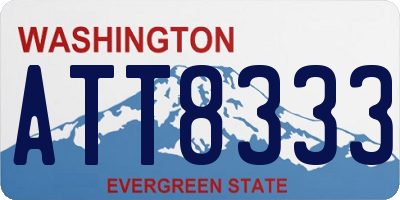 WA license plate ATT8333