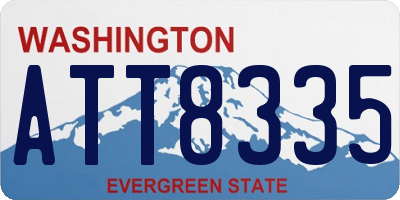 WA license plate ATT8335