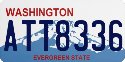 WA license plate ATT8336