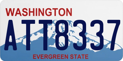 WA license plate ATT8337