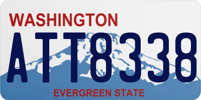 WA license plate ATT8338