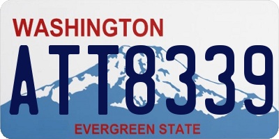 WA license plate ATT8339