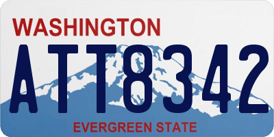 WA license plate ATT8342