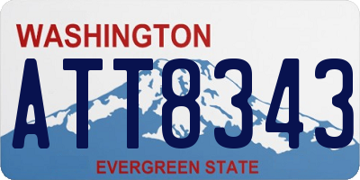 WA license plate ATT8343